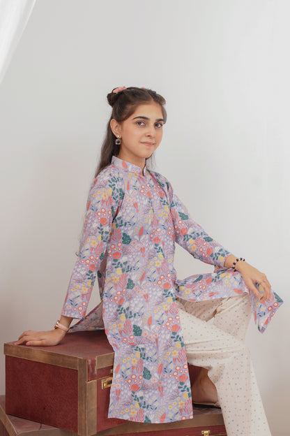 Lilica | HL Lawn Suit 2 Pieces Stitched | Kids