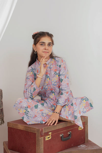 Lilica | HL Lawn Suit 2 Pieces Stitched | Kids