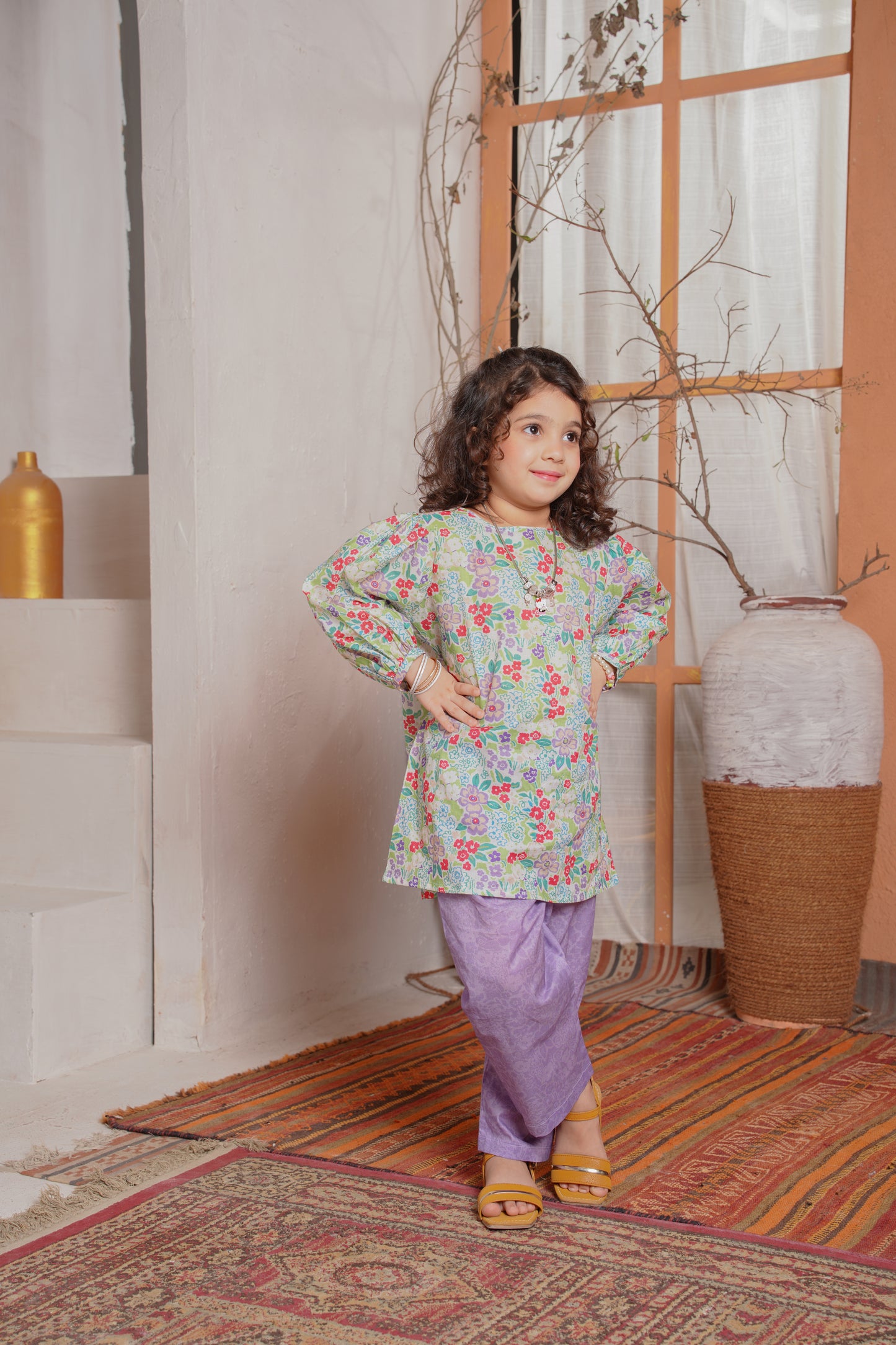 Floriette | HL Lawn Suit 2 Pieces Stitched | Kids