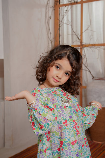 Floriette | HL Lawn Suit 2 Pieces Stitched | Kids