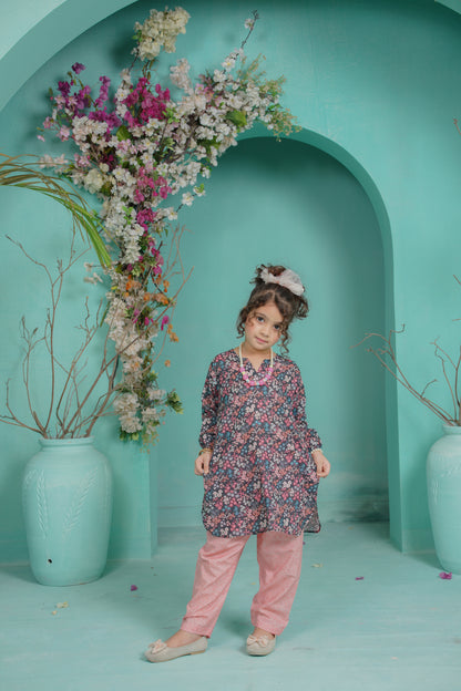 Gloom Bloom | HL Lawn Suit 2 Pieces Stitched | Kids