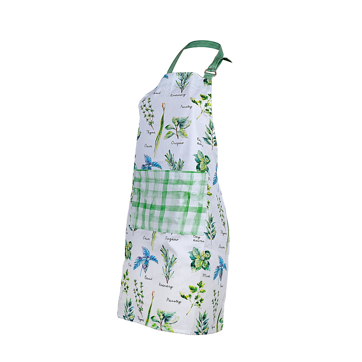 Kitchen Apron – Green | 33 x 28 Inches | 100% Cotton