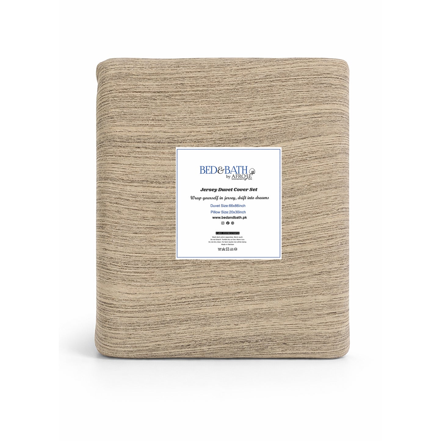 Jersey Duvet Cover Set – Soft Stretch Knit Bedding (Brown)