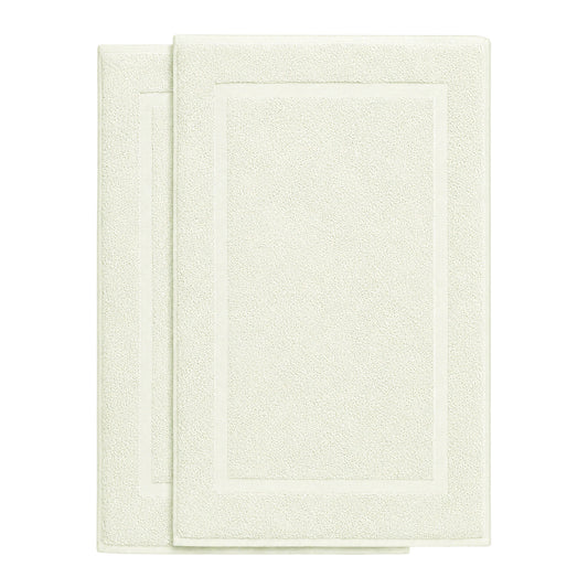 White Bath Mat – Pack of 2 | 30×20 Inch | 800 GSM