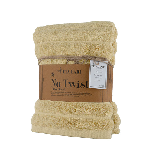 Tan - HL Zero Twist Hand Towel – 600 GSM | Premium Cotton (50×100 cm)