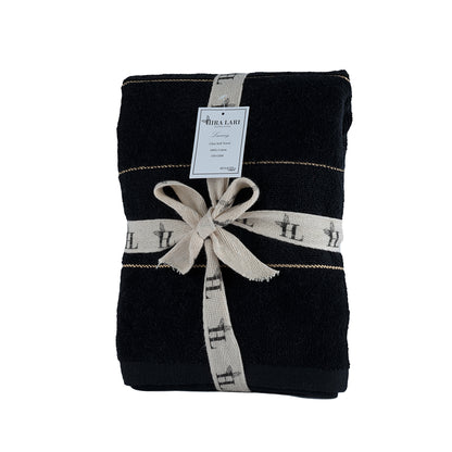Black – HL 5th Avenue Hand Towel – 550 GSM Premium Cotton (50x100 cm)