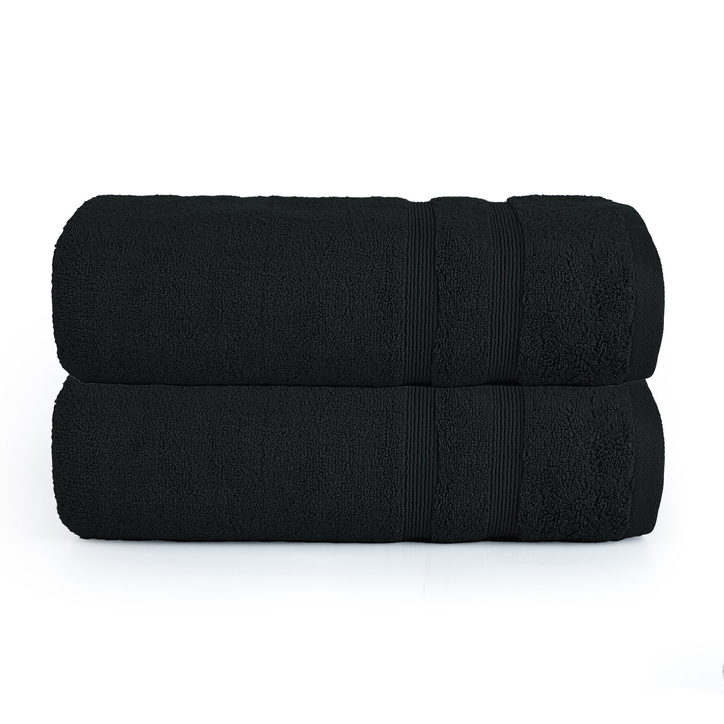 Black Zero Twist Egyptian Bath Towel Pack of 2 – 600 GSM | 70×130 cm