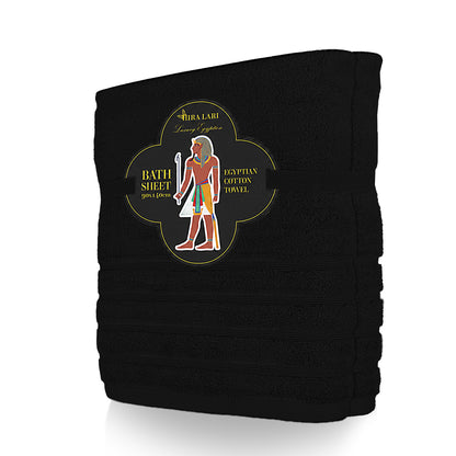 Black Zero Twist Egyptian Bath Sheet Pack of 2 – 600 GSM | 90×140 cm
