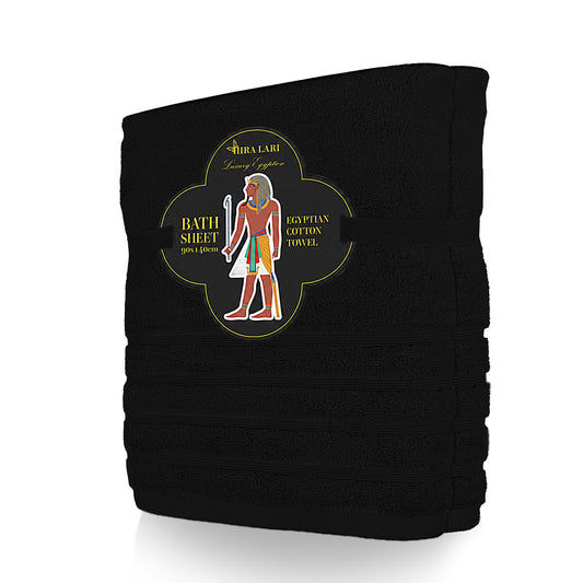 Black Zero Twist Egyptian Bath Sheet Pack of 2 – 600 GSM | 90×140 cm