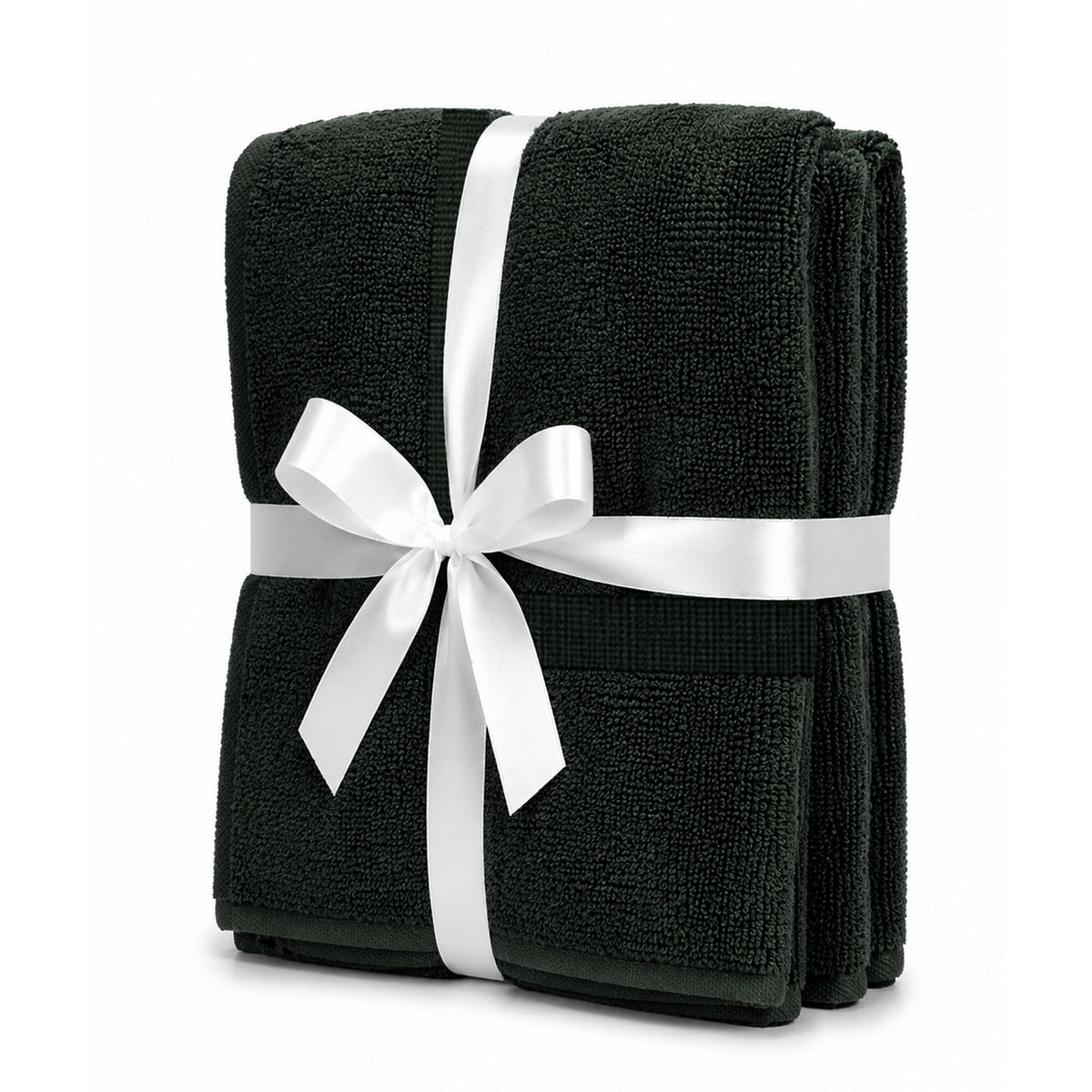 Black Bath Mat Towel – Pack of 2 | 30×20 Inch | 800 GSM