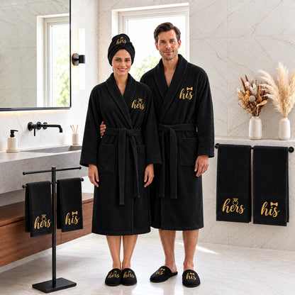 Black – HL Luxury Bride & Groom Spa Set | 9 Pieces