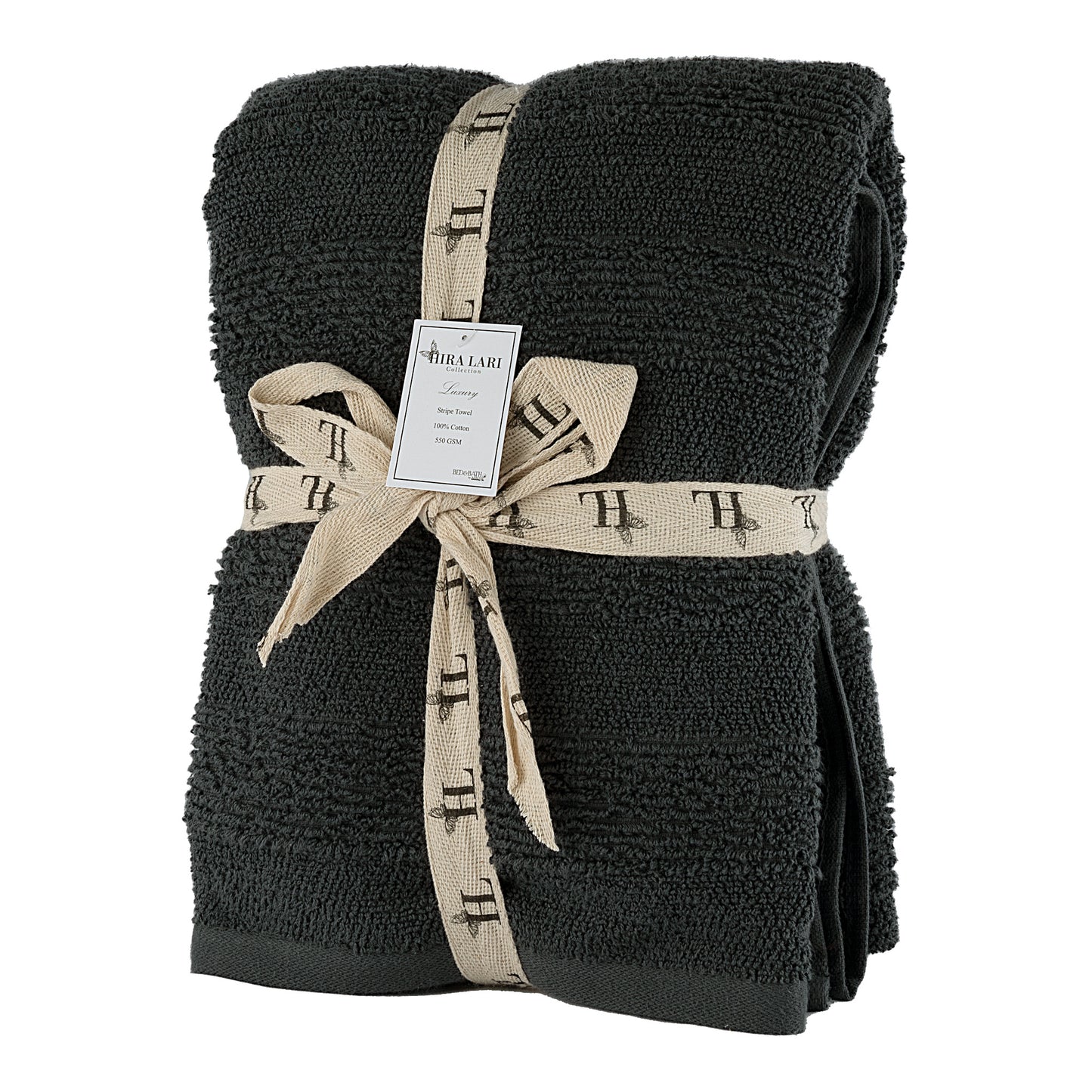 HL Park Lane Bath Towel – 550 GSM | Charcoal | Premium Cotton (70×140 cm)