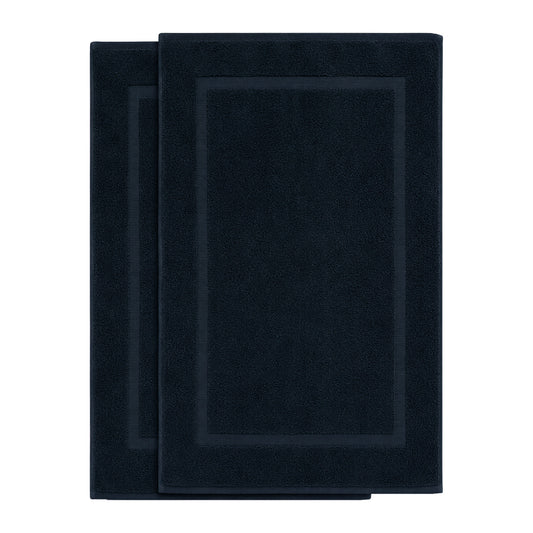 Dark Blue Bath Mat – Pack of 2 | 30×20 Inch | 800 GSM