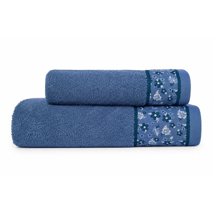 Blue – Embroidered Guest + Hand Towel Set | 2 Pcs