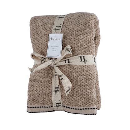 Taupe | HL Oxford Hand Towel – 600 GSM | Popcorn Texture Premium Cotton (50×100 cm)