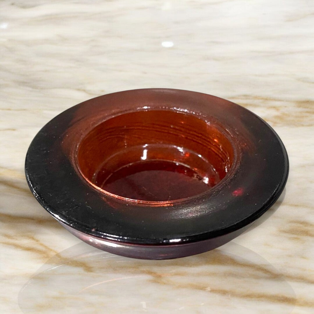 Brown Glass Tealight Candle Holder