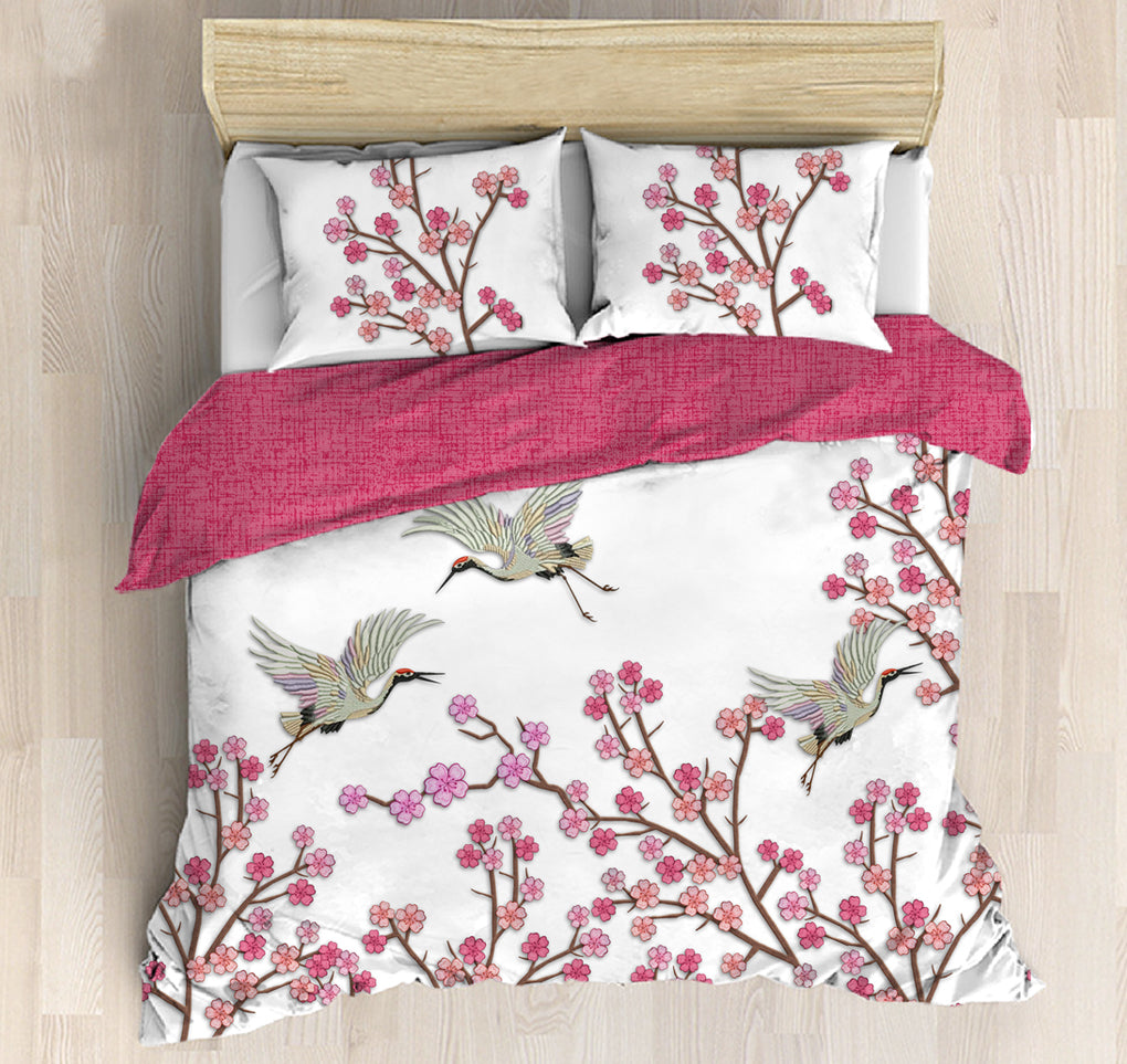 Hira Lari King Quilt cover (Cherry Blossom)