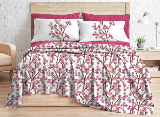 Hira Lari King Flat sheet (Cherry Blossom)