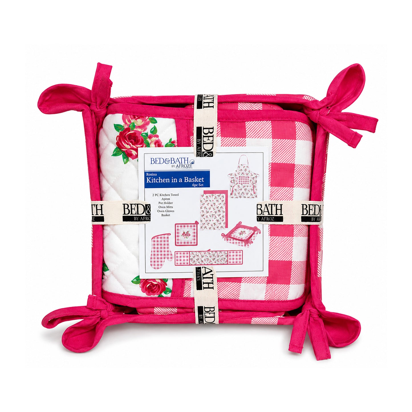 Red – 6 Pcs Kitchen Basket Set  | 100% Cotton