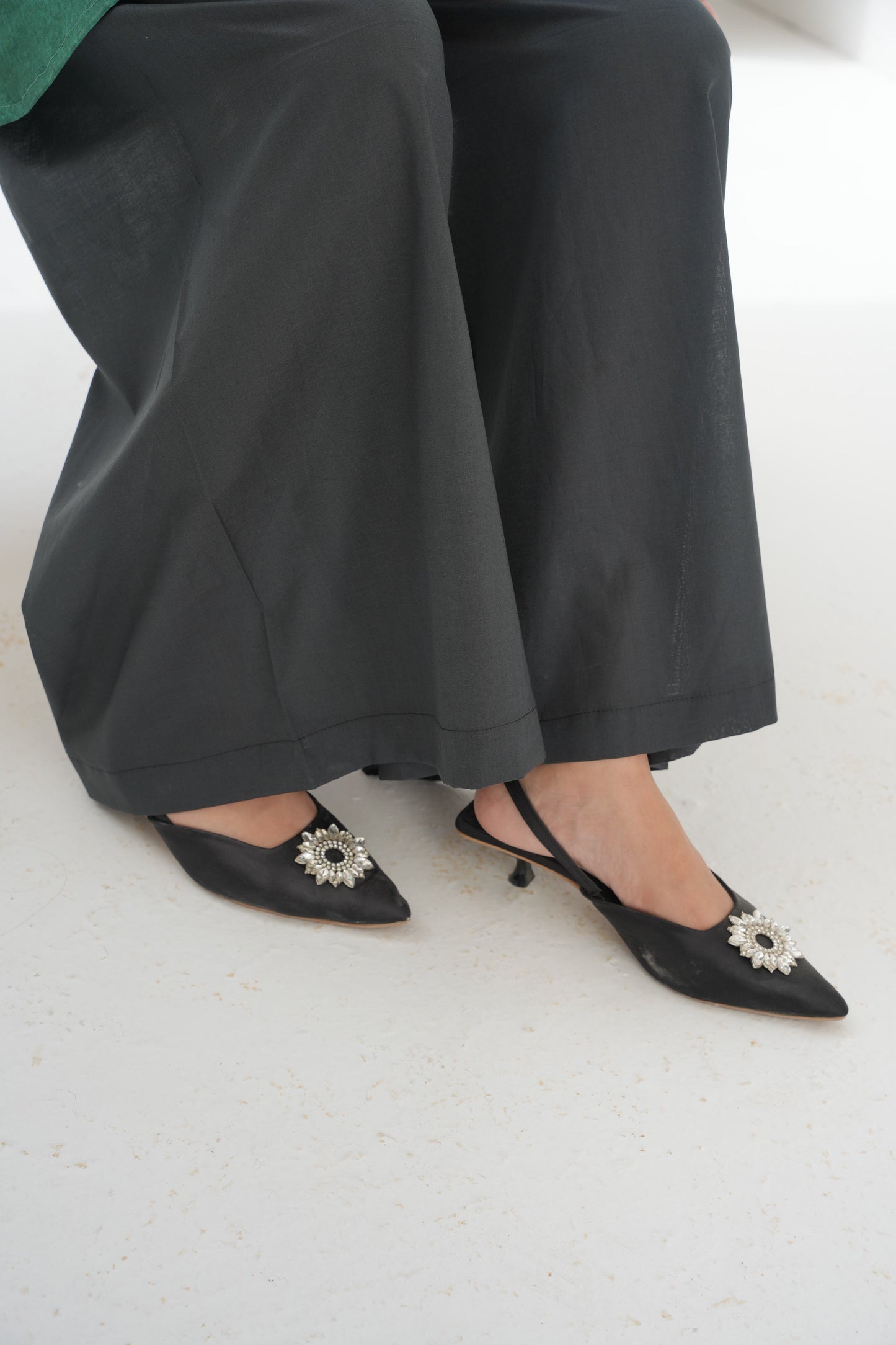 HL Lawn Trouser – Black – 2 | By Hira Lari