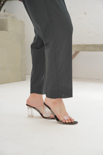 HL Lawn Trouser – Black – 1 | By Hira Lari