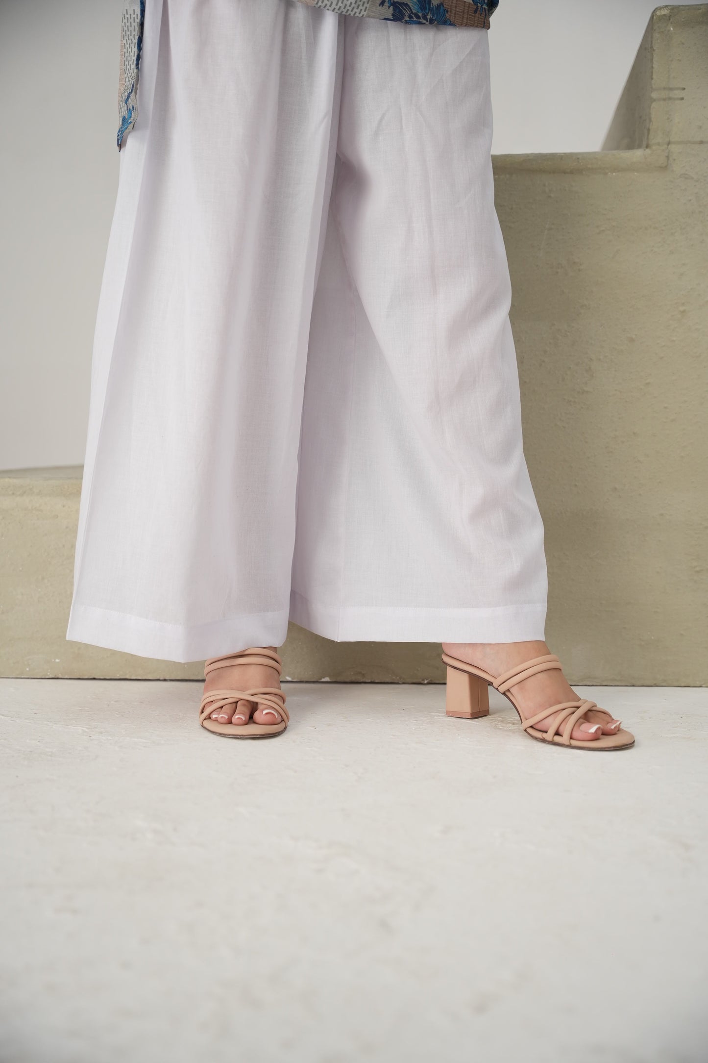 HL Lawn Trouser – White – 1 | By Hira Lari