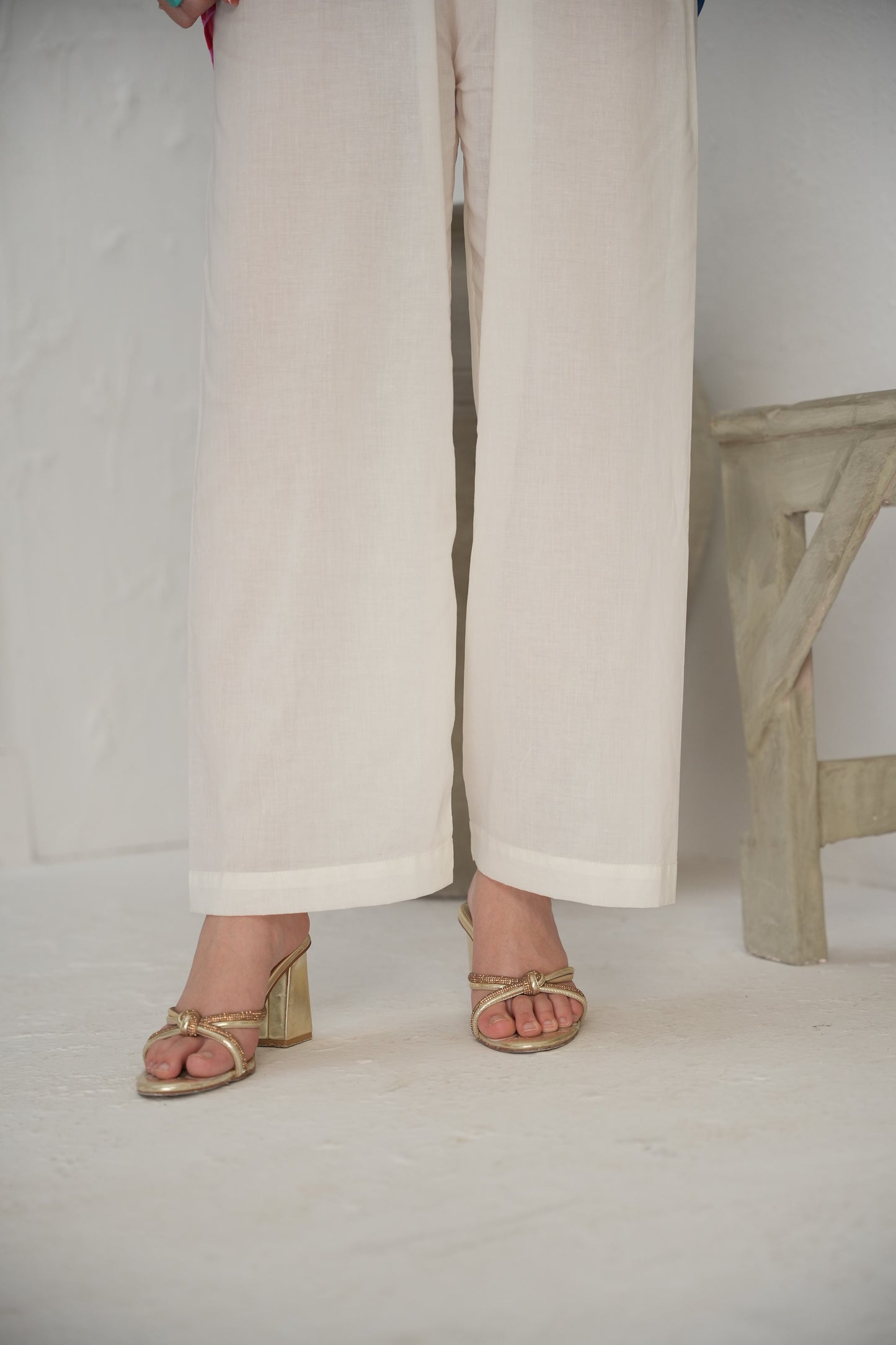 HL Lawn Trouser – White – 2 | By Hira Lari