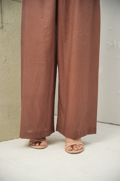HL Lawn Trouser – Brown – 2 | By Hira Lari