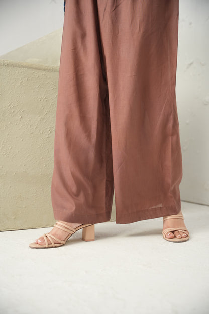 HL Lawn Trouser – Brown – 2 | By Hira Lari