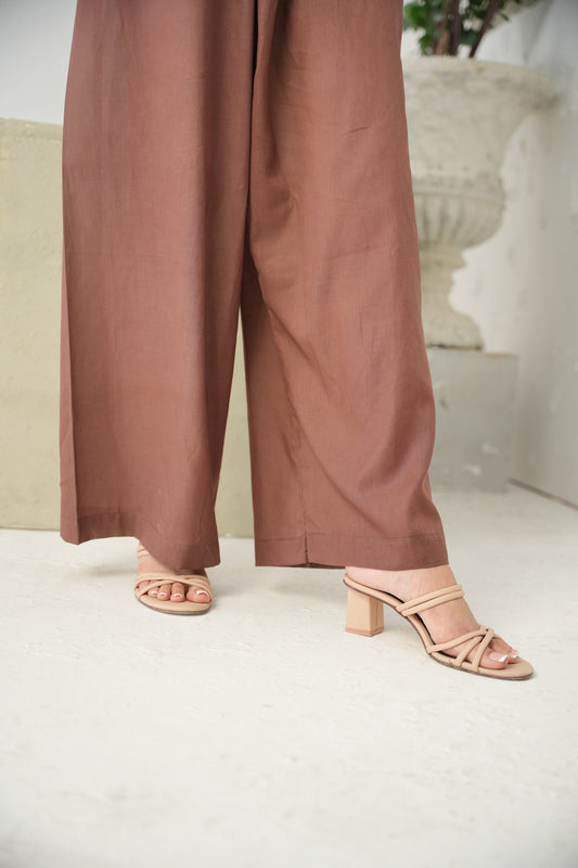 HL Lawn Trouser – Brown – 2 | By Hira Lari