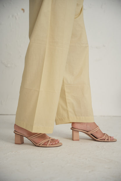 HL Lawn Trouser – Beige – 2 | By Hira Lari