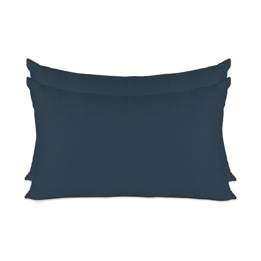Navy Blue Luxury Hotel Collection Pillow Cover Set – 2 Pieces – 20" x 30" – 100% Cotton Sateen TC-200