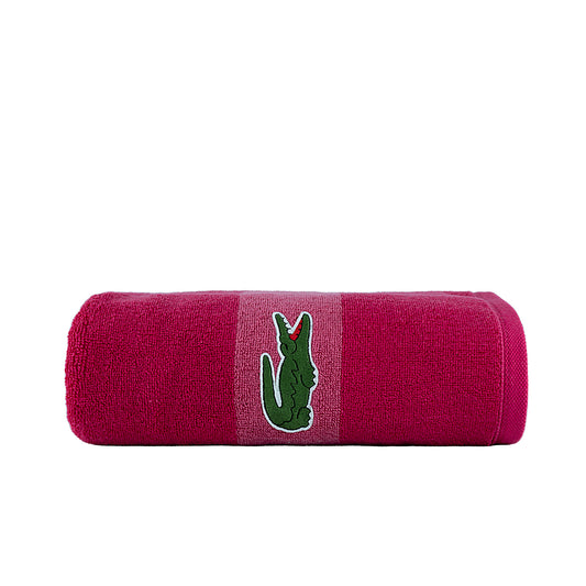 Dark Pink - HL - Lacoste Bath Towel – 512 GSM | Premium Cotton (70×130 cm)