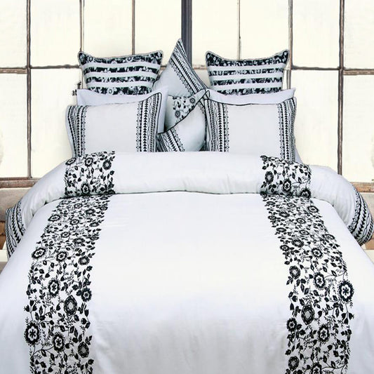 Ditsy Embroidery King Quilt Cover Set – Signature Bedding by Hira Lari