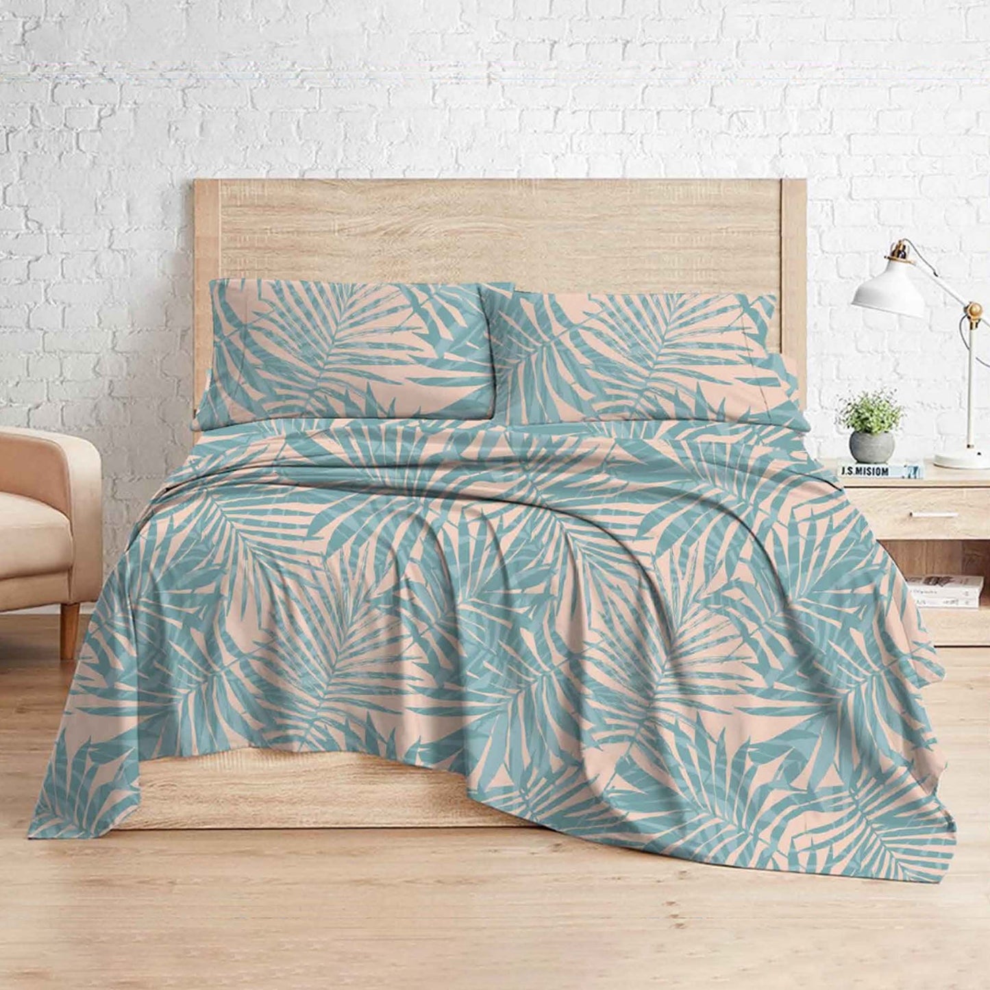 Floral Garden | Royal Crest Digital Print Flat Sheet Set | Single/King