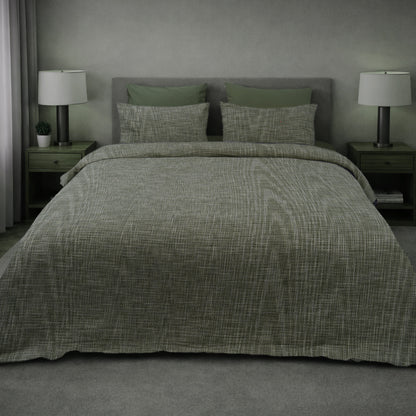 HL King Quilt Cover Set – Artisan Waffle Texture (Green)