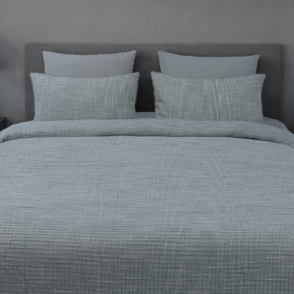 HL King Quilt Cover Set – Artisan Waffle Texture (Grey)