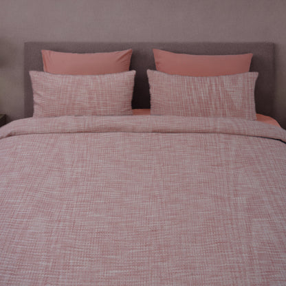 HL King Quilt Cover Set – Artisan Waffle Texture (Pink)