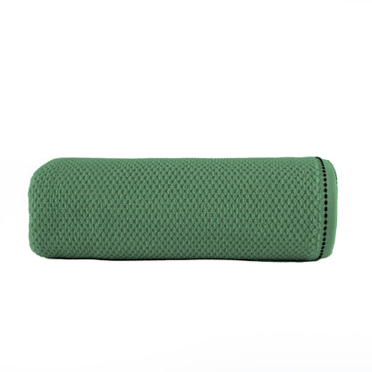 Green | HL Oxford Bath Towel – 600 GSM | Popcorn Texture Premium Cotton (70×140 cm)