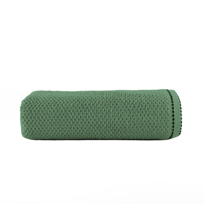 Green | HL Oxford Hand Towel – 600 GSM | Popcorn Texture Premium Cotton (50×100 cm)