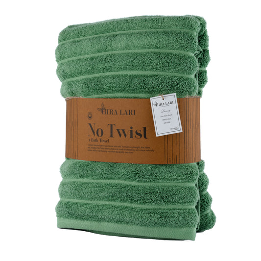 HL Zero Twist Bath Towel – 600 GSM | Green | Premium Cotton (70×140 cm)