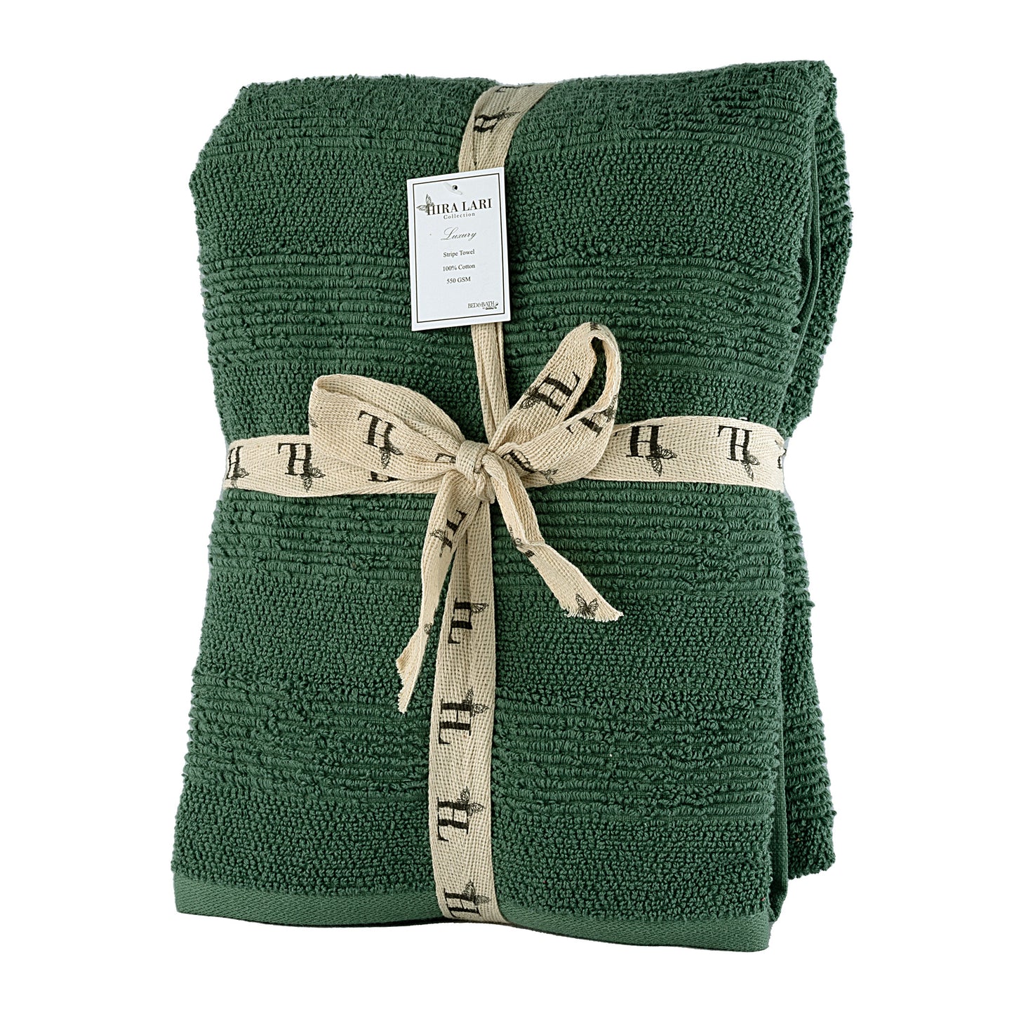 HL Park Lane Bath Towel – 550 GSM | Green | Premium Cotton (70×140 cm)