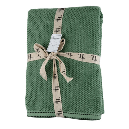 Green | HL Oxford Bath Towel – 600 GSM | Popcorn Texture Premium Cotton (70×140 cm)