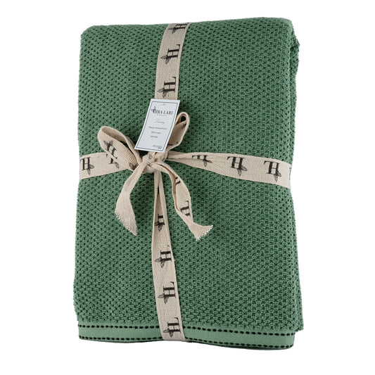 Green | HL Oxford Bath Towel – 600 GSM | Popcorn Texture Premium Cotton (70×140 cm)