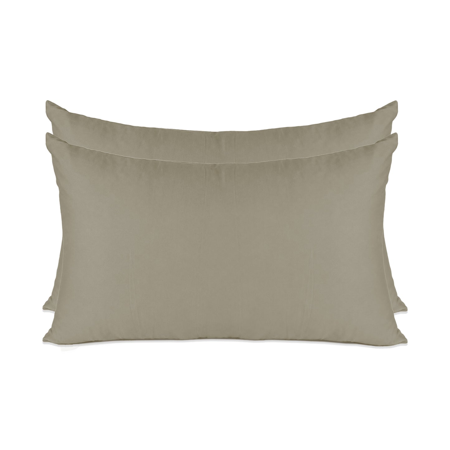 Silver Grey Luxury Hotel Collection Pillow Cover Set – 2 Pieces – 20" x 30" – 100% Cotton Sateen TC-200