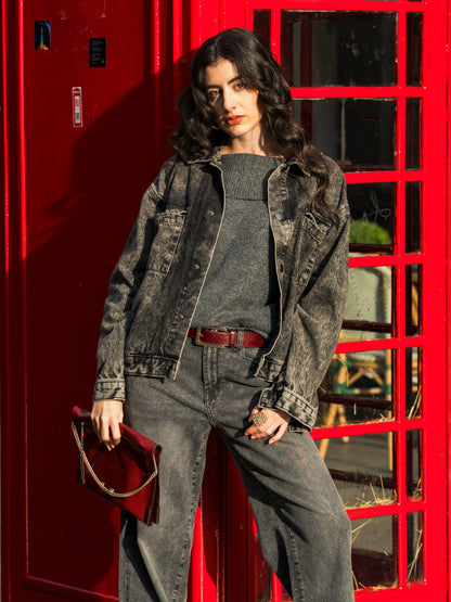 Random Wash Denim Jacket