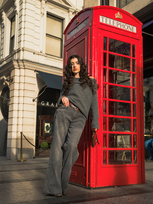 HL Denim Jean Textured Wide Leg (Black Print)