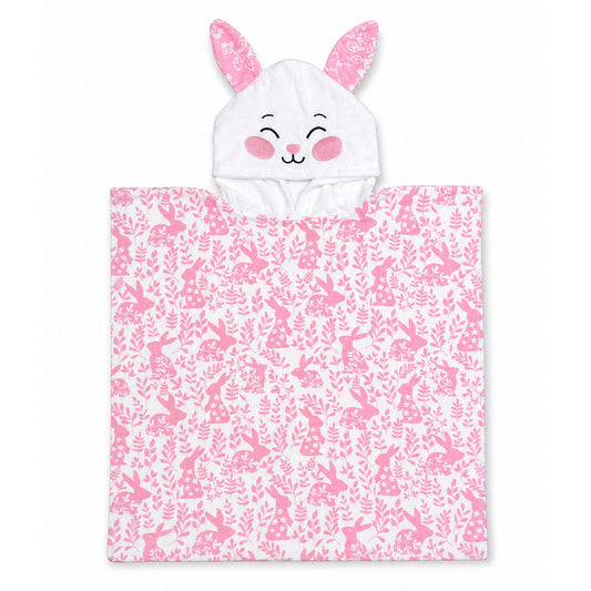 Baby Hooded Poncho (Printed) – Bunny (60 × 120 cm)