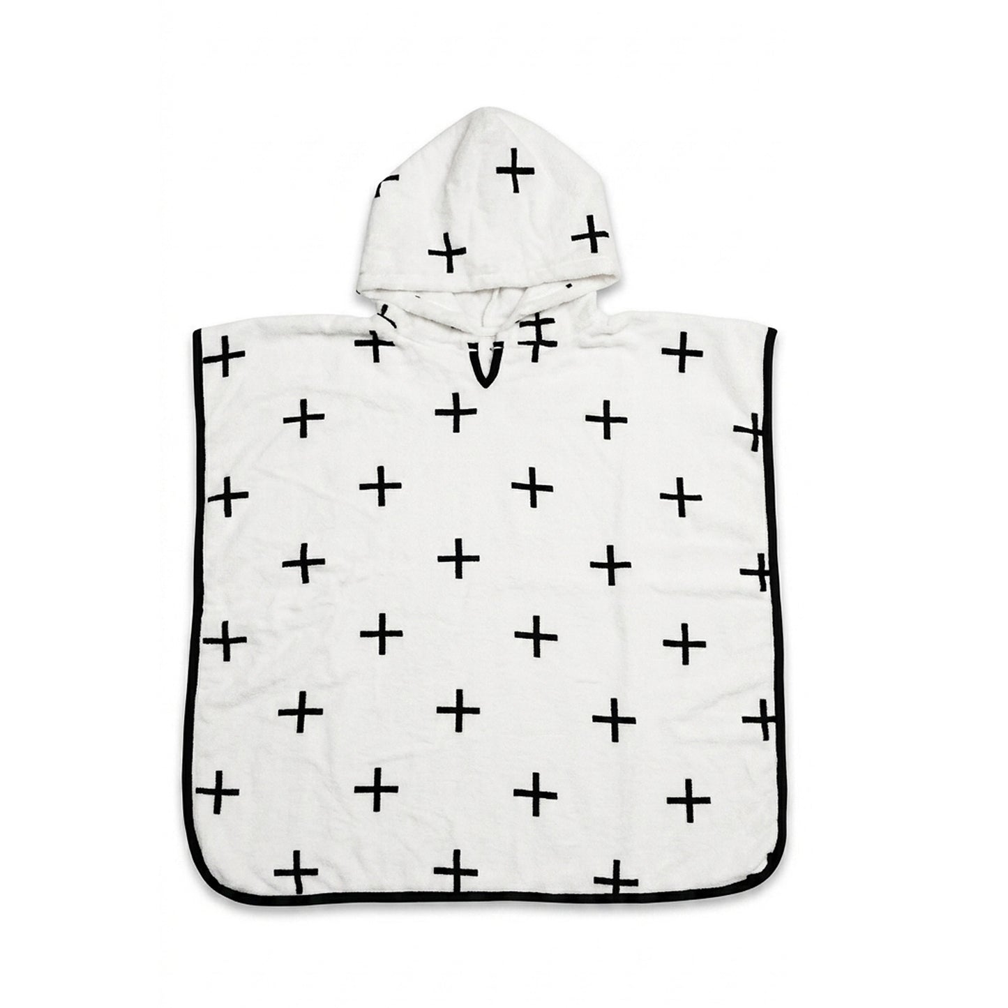 Baby Hooded Poncho (Printed) – Panda (60 × 120 cm)