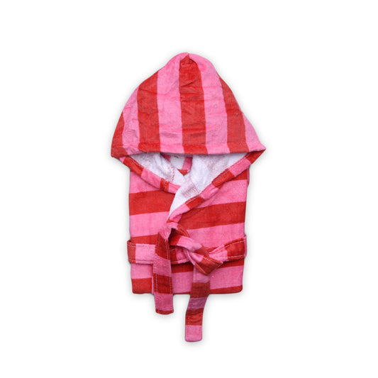 Kids Bathrobe 14-16 (Red Stripes)